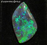 17ct. GEM SOLID S-BLACK OPAL BRILLIANT TURQUISE-GREEN-BLUE !