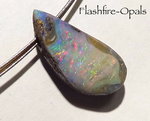 9.3ct!  BOULDER OPAL PENDANT RED/GREEN/TURQUISE-BLUE