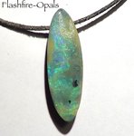 55ct.  GEM Boulder Opal Pendant Brilliant Green-Turquise