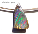 16,1ct! BOULDER OPAL PENDANT RED-GOLD-GREEN/TURQUISE