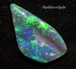 2,85ct. GEM SOLID Black OPAL BLUE-GREEN-TURQUISE-RED