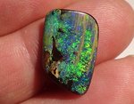 9,76 ct. Gem Boulder Opal Brilliant Grün-Blau-Gold